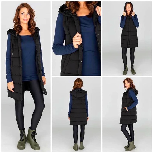 Jacqueline de Yong Black mid length vest - Picture 1 of 14